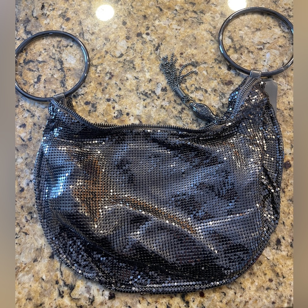 Whiting & Davis Bracelet Bag Pewter Brand New with tags evening bag